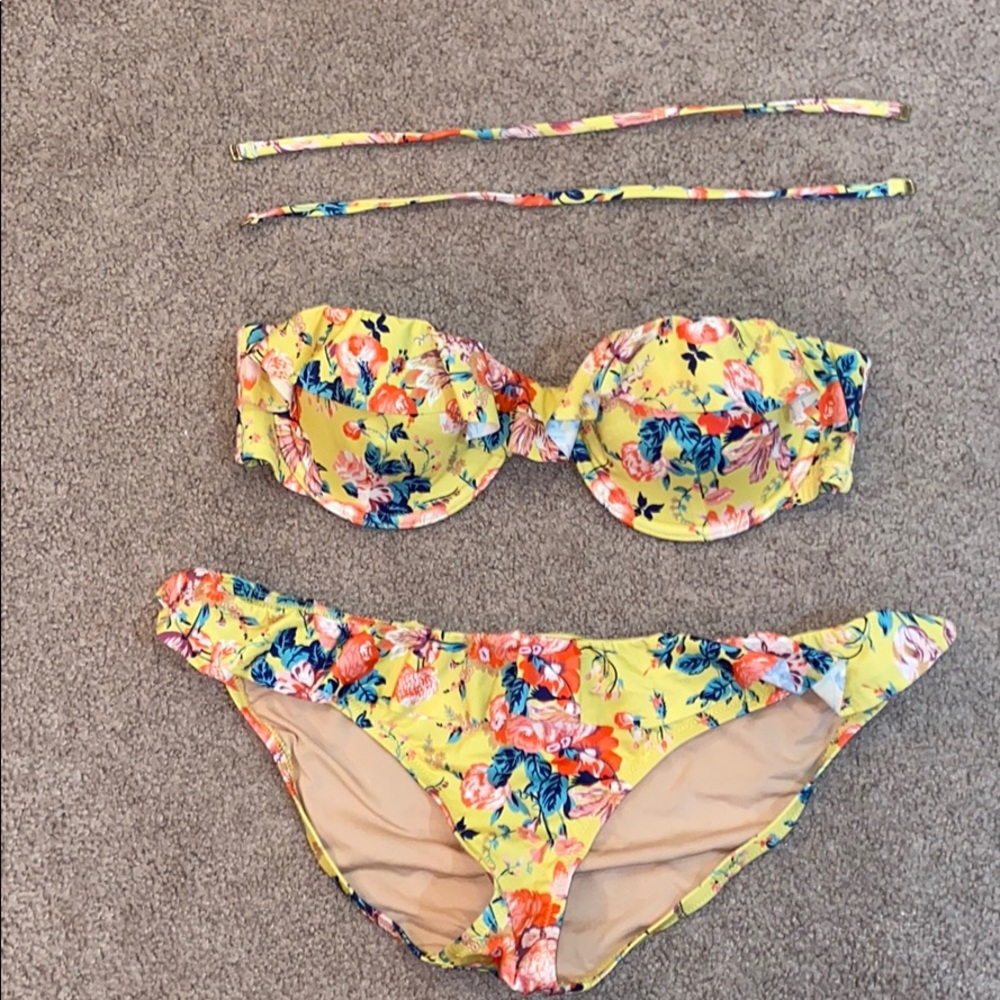 JCrew Bandeau Bikini Set